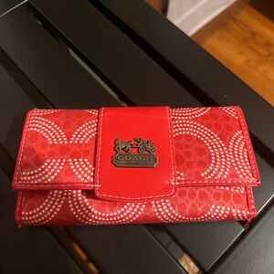 Red Coach Wallet